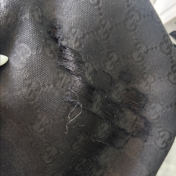 Authentic Gucci Black Hobo Bag with Bamboo Accents - Picture 9 of 15